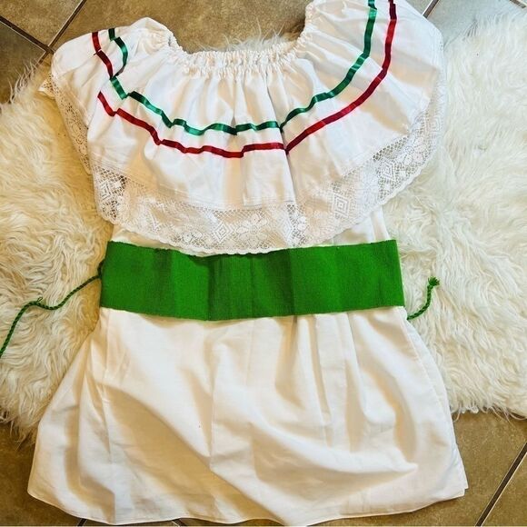 JUST BELT Mexican green traditional belt 16 de Septiembre fiesta / 5 de mayo - Picture 4 of 6